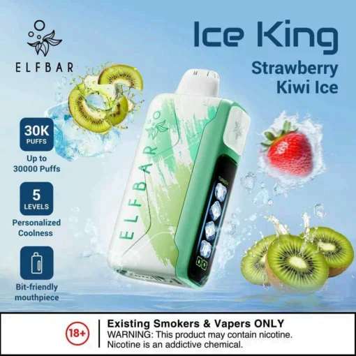 Elf Bar Ice King – Strawberry Kiwi Ice – 30K – Vape Shop Mumbai