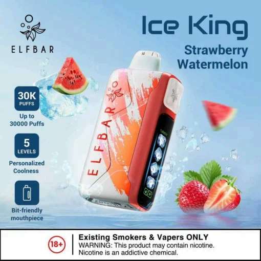 Elf Bar Ice King – Strawberry Watermelon – 30K – Vape Shop Mumbai