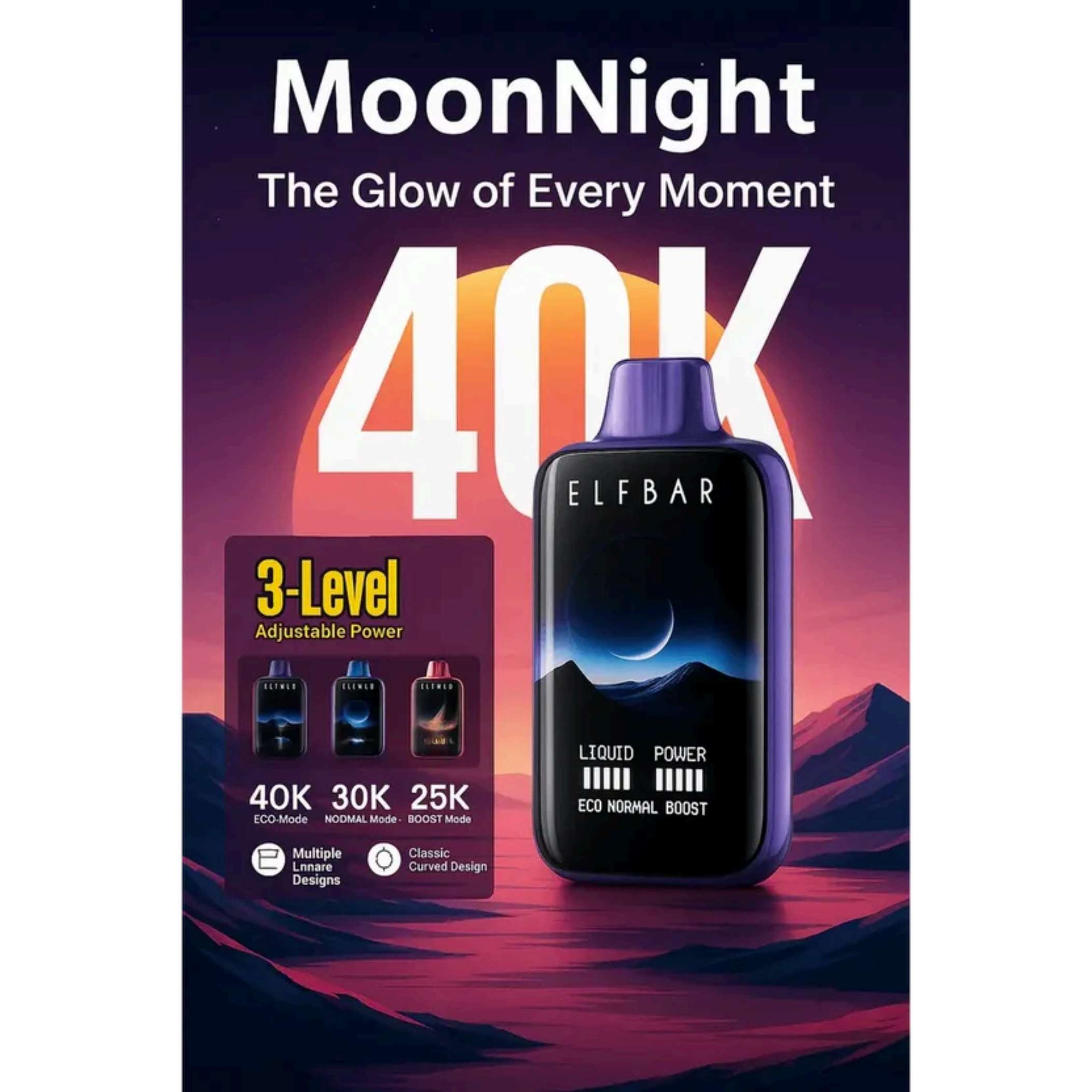 Elf Bar MoonNight – Blueberry Raspberry Watermelon – Vape Shop Mumbai
