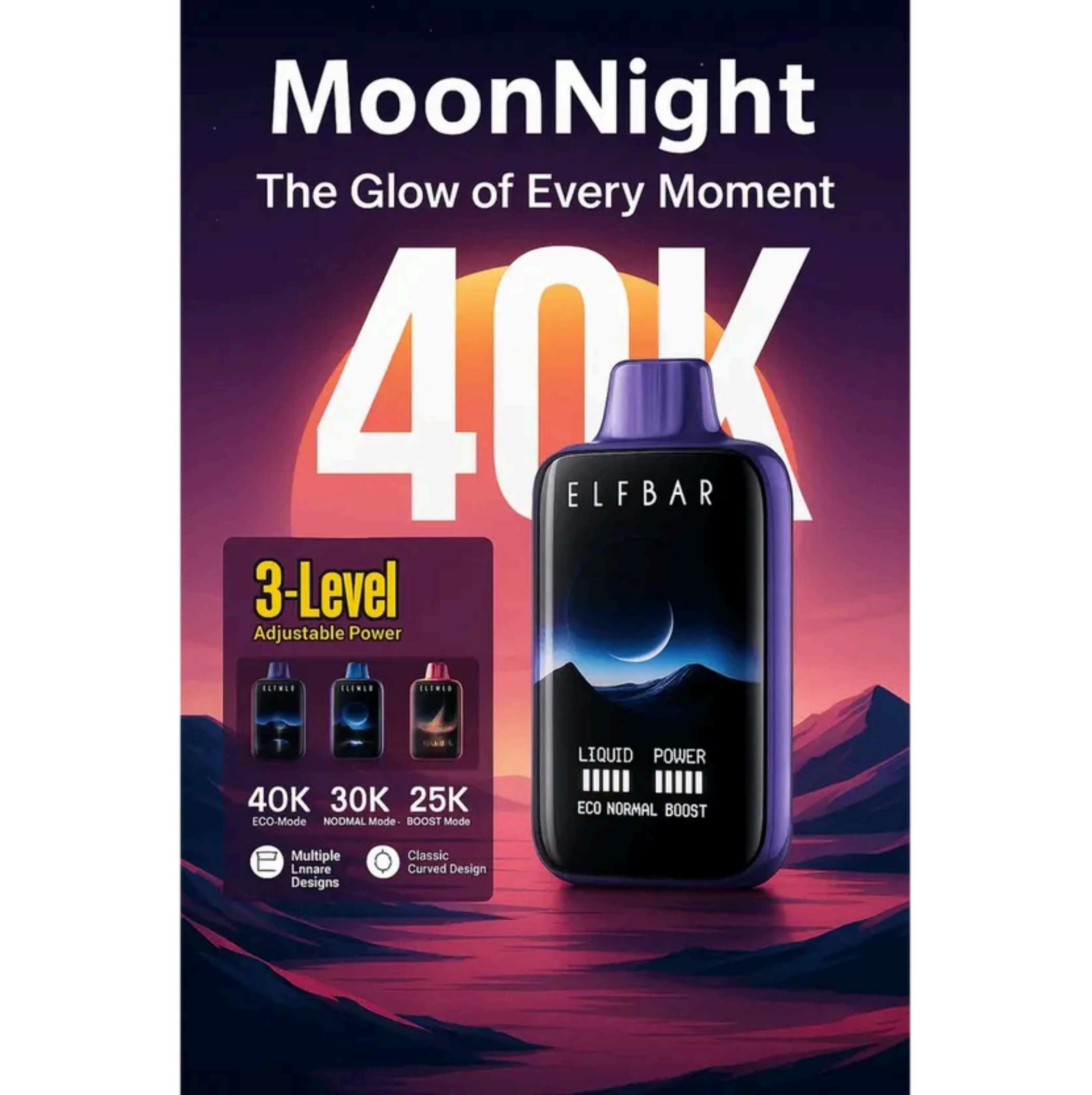 Elf Bar MoonNight 40K – Strawberry Kiwi Ice – Vape Shop Mumbai