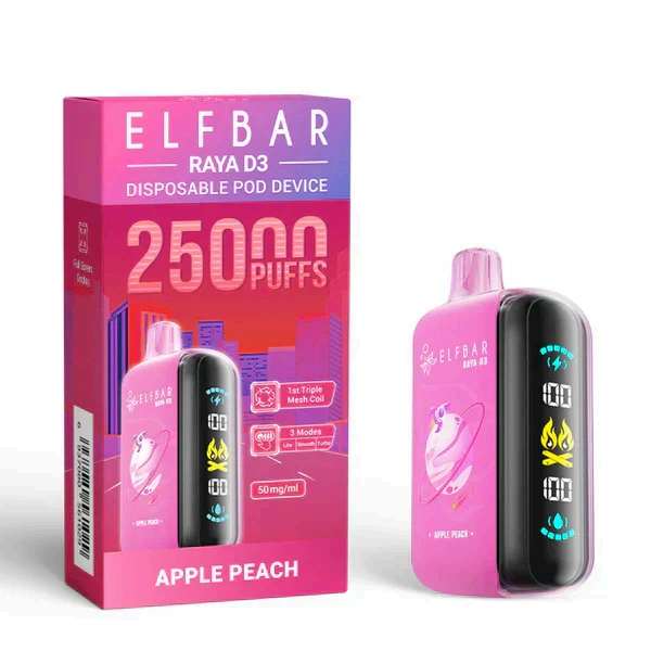 Elf Bar Raya D3 Apple peach – 25000 – Vape Shop Mumbai