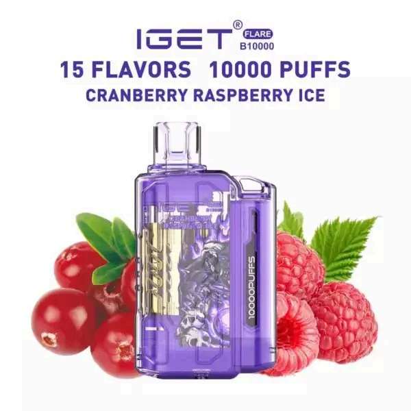 IGET Flare B10000 – Cranberry Raspberry Ice – Vape Shop Mumbai